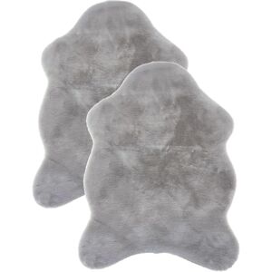 ASTRA - Elda - silber - 40x60 cm - Kunstfell-Teppich ASTRA - Elda - silber - 40x60 cm - Kunstfell-Teppich
