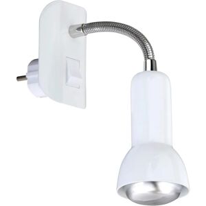 BRILONER Weiße Stecker-Lampe mit verstellbarem Arm - Leselampe BRILONER Weiße Stecker-Lampe mit verstellbarem Arm - Leselampe