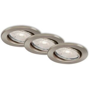 Lumière encastrée LED GU10 en aluminium Briloner - 3 pièces - Publicité Lumière encastrée LED GU10 en aluminium Briloner - 3 pièces - Publicité