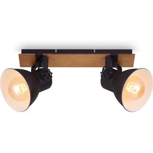 Briloner Italia 45cm Máx 60W Luz Rústica Negra para Interior Briloner Italia 45cm Máx 60W Luz Rústica Negra para Interior