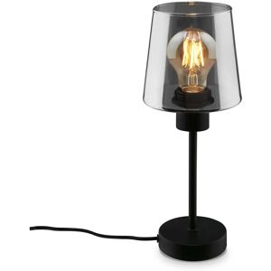 Brilo Smoke E27 Vintage Glas Metaal Tafellamp Brilo Smoke E27 Vintage Glas Metaal Tafellamp