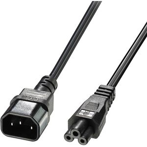 Lindy Power Cable - 3m IEC C14 to C5 Extension - Black Lindy Power Cable - 3m IEC C14 to C5 Extension - Black