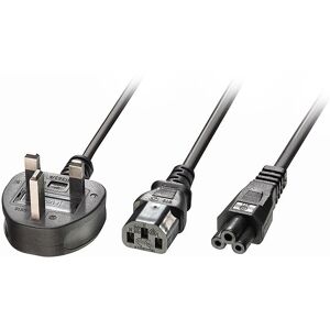 Lindy Power Cable - 2.5m Y Splitter UK IEC C13 C5 Power Cord Lindy Power Cable - 2.5m Y Splitter UK IEC C13 C5 Power Cord