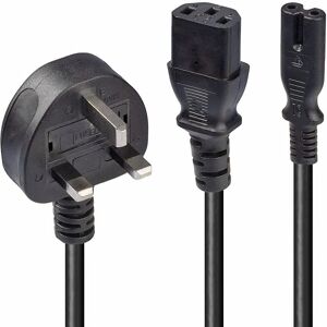 Lindy Power Cable UK 2.5m Y Splitter - Power Plug G C13 C7 Lindy Power Cable UK 2.5m Y Splitter - Power Plug G C13 C7
