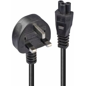 Lindy Power Cable UK 3 Pin to IEC C5 - 2m Black Lindy Power Cable UK 3 Pin to IEC C5 - 2m Black