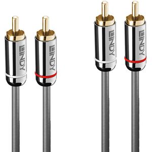 Lindy 35345 audio kabel - Antracit - Dobbelt Phono - 1m Lindy 35345 audio kabel - Antracit - Dobbelt Phono - 1m