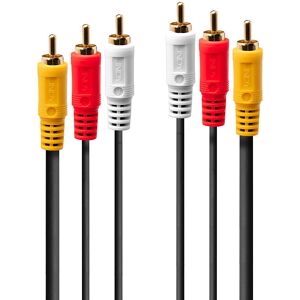 Lindy 35691 Composite Video Cable - 3 RCA Black Lindy 35691 Composite Video Cable - 3 RCA Black