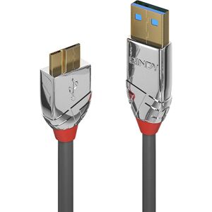 Lindy USB Cable - Micro-USB B Grey - USB 3.2 Gen 1 Lindy USB Cable - Micro-USB B Grey - USB 3.2 Gen 1