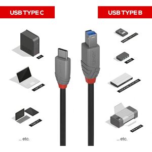 Lindy USB Cable - 3m - Black - USB 3.2 Gen 1 Lindy USB Cable - 3m - Black - USB 3.2 Gen 1