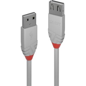 Lindy USB Cable - 0.5m - Grey - Type A Lindy USB Cable - 0.5m - Grey - Type A