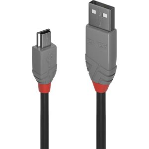 Câble USB Lindy - Modèle 36723 - Noir - 2m - USB Type A à Mini-B - Publicité Câble USB Lindy - Modèle 36723 - Noir - 2m - USB Type A à Mini-B - Publicité