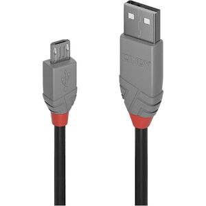 Lindy USB Cable - Micro-USB B - 3m - Black Lindy USB Cable - Micro-USB B - 3m - Black