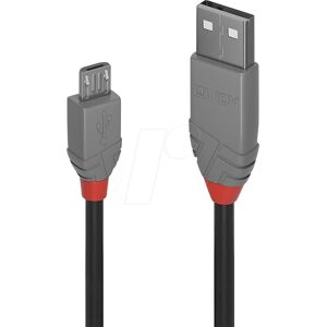 Lindy USB Cable 5m - USB A Micro-USB B - Black, Grey Lindy USB Cable 5m - USB A Micro-USB B - Black, Grey