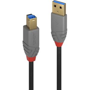 Lindy USB Cable - 5m - Anthra Line - USB 3.2 Type A to B - Black Lindy USB Cable - 5m - Anthra Line - USB 3.2 Type A to B - Black