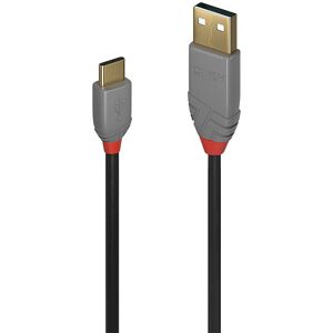 Lindy USB Cable - 2m Anthra Line - USB A to C, Black Lindy USB Cable - 2m Anthra Line - USB A to C, Black