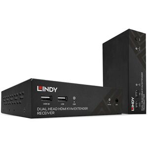 Lindy 39374 KVM Extender - Dual HDMI/USB/RS-232 - Schwarz Lindy 39374 KVM Extender - Dual HDMI/USB/RS-232 - Schwarz