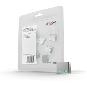 Lindy 40461 USB Port Blocker - Green, 10 pcs - USB Port Blocker Lindy 40461 USB Port Blocker - Green, 10 pcs - USB Port Blocker