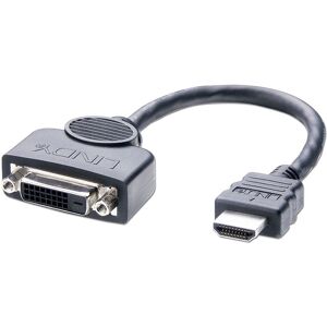 Lindy DVI-D Female to HDMI Male Adapter Cable - 0.2m Lindy DVI-D Female to HDMI Male Adapter Cable - 0.2m