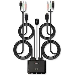 Lindy 42345 2 Port HDMI 2.0 USB KVM Switch - Black Lindy 42345 2 Port HDMI 2.0 USB KVM Switch - Black