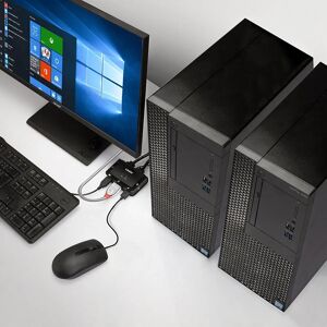 Lindy 42345 2 Port HDMI 2.0 USB KVM Switch - Black Lindy 42345 2 Port HDMI 2.0 USB KVM Switch - Black