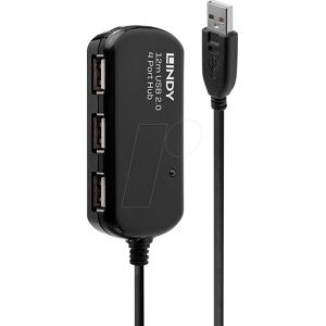 Lindy USB Hub - 4 Ports - Black Lindy USB Hub - 4 Ports - Black