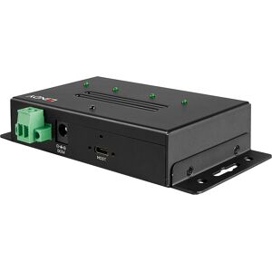 Lindy Black 4-Port USB 3.2 Gen 2 Industrial Metal Hub - 10 Gbps Lindy Black 4-Port USB 3.2 Gen 2 Industrial Metal Hub - 10 Gbps