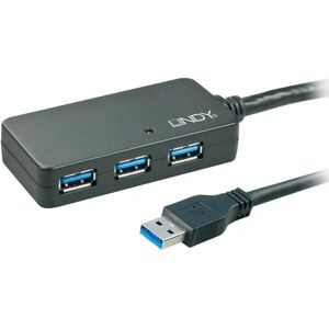 Lindy USB 3.1 Gen 1 Pro Hub - 3 Port - 10m - USB Type-A Lindy USB 3.1 Gen 1 Pro Hub - 3 Port - 10m - USB Type-A