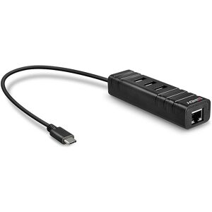 Lindy USB Hub & Ethernet Converter - Black Lindy USB Hub & Ethernet Converter - Black