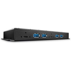 Hub USB Lindy - 7 Ports - Métal Industriel - Noir Hub USB Lindy - 7 Ports - Métal Industriel - Noir