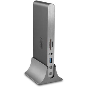 Lindy Laptop Docking Station - Silver - Supports 5K, Dual/Triple Screen Lindy Laptop Docking Station - Silver - Supports 5K, Dual/Triple Screen