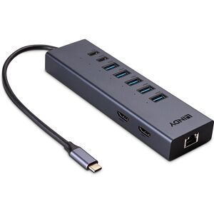 Lindy Dst-Mini Duo Stație de andocare pentru laptop - 2x 4K HDMI Lindy Dst-Mini Duo Stație de andocare pentru laptop - 2x 4K HDMI