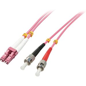 Lindy Model 46350 Pink OM4 Fibre Optic Cable - 1m Lindy Model 46350 Pink OM4 Fibre Optic Cable - 1m