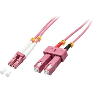 Lindy Model 46361 Pink Fibre Optic Cable - OM4 - 2m Lindy Model 46361 Pink Fibre Optic Cable - OM4 - 2m