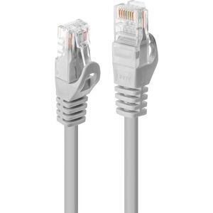 Lindy 50m Grey U/UTP Cat5e Network Cable - Patch, Snagless Lindy 50m Grey U/UTP Cat5e Network Cable - Patch, Snagless