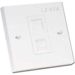 Lindy White Cat6 Wall Plate - Network & AV Installations Lindy White Cat6 Wall Plate - Network & AV Installations