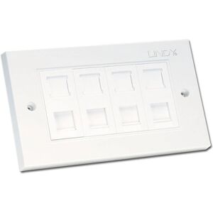 Lindy White Wall Plate - Network RJ45 Socket Wall Cover Lindy White Wall Plate - Network RJ45 Socket Wall Cover