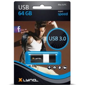 Xlyne Wave USB-pen 64GB - USB 3.0 - Sort, Hvid - Lagerenhed Xlyne Wave USB-pen 64GB - USB 3.0 - Sort, Hvid - Lagerenhed