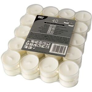 Bougie en cire Papstar 82097 - Ronde Blanche - 40 pcs Bougie en cire Papstar 82097 - Ronde Blanche - 40 pcs