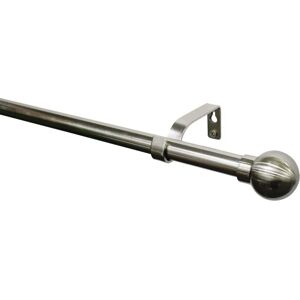 GARDINIA Adjustable Curtain Rod Set - Stainless Steel Finish GARDINIA Adjustable Curtain Rod Set - Stainless Steel Finish