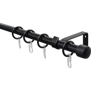 Tringle à rideau en aluminium noir Gardinia 130-240 cm - Publicité Tringle à rideau en aluminium noir Gardinia 130-240 cm - Publicité