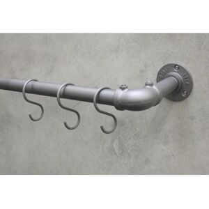 Barra de cortina Gardinia Industrial Home Ø 25 mm Plata 200 cm Barra de cortina Gardinia Industrial Home Ø 25 mm Plata 200 cm