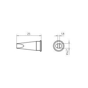Weller LHT D Soldering tip - Flat 4.7mm Weller LHT D Soldering tip - Flat 4.7mm