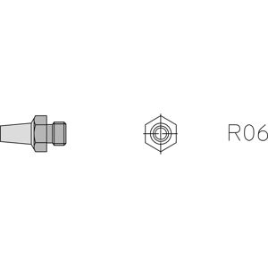 Weller R06 Hot Air Nozzle - Suitable for Weller HAP 1/HAP 200 - 3mm Weller R06 Hot Air Nozzle - Suitable for Weller HAP 1/HAP 200 - 3mm