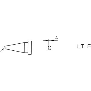 Weller LT-F Soldering Tip - Round, Beveled, 1.2mm Weller LT-F Soldering Tip - Round, Beveled, 1.2mm