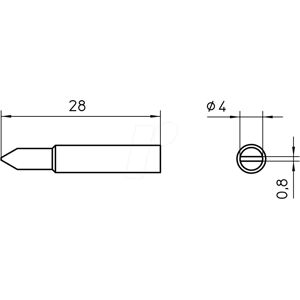 Weller WXP 65 - 4mm Chisel Tip for Soldering - High-Quality Weller WXP 65 - 4mm Chisel Tip for Soldering - High-Quality