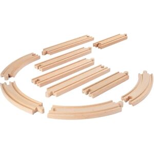 Eichhorn houten treinspoor set - Uitbreidingsset 10 stuks Eichhorn houten treinspoor set - Uitbreidingsset 10 stuks