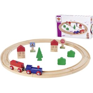 Eichhorn Houten Treinset - 20 stuks, Flexibel Spoor, FSC Eichhorn Houten Treinset - 20 stuks, Flexibel Spoor, FSC