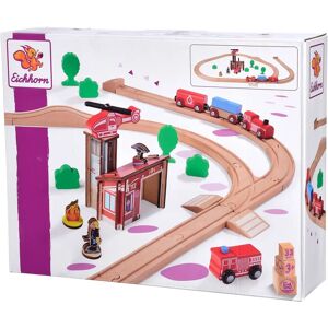 Set de Tren de Bomberos Eichhorn - 33 Piezas, Madera, FSC Certificado Set de Tren de Bomberos Eichhorn - 33 Piezas, Madera, FSC Certificado