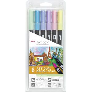 Set de 6 feutres Tombow ABT Dual Pinceau Pastel Set de 6 feutres Tombow ABT Dual Pinceau Pastel