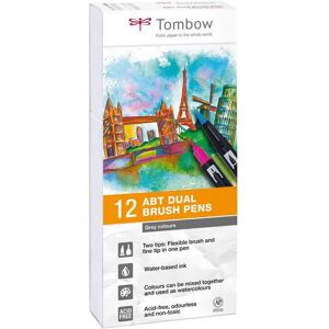 Tombow Grey Dual Brush Pen Set - Felt Pen Set Tombow Grey Dual Brush Pen Set - Felt Pen Set